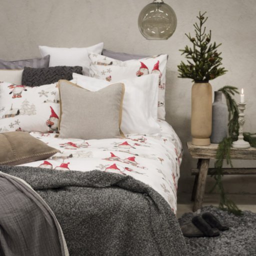 Bäddset 2-Dels, Frosty Christmas - Vit