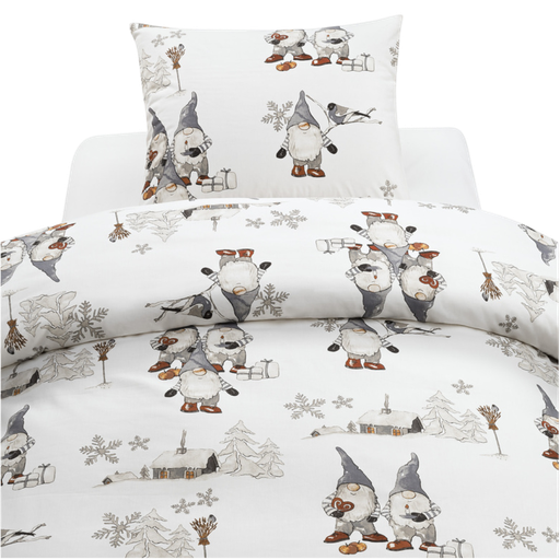 Bettwäsche-Set 2-teilig, Frosty Christmas – Grau