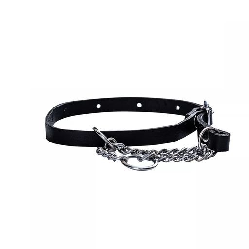 Hundhalsband Läder Halvstryp - Ställbar