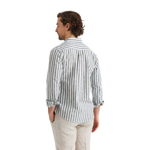 Gestreiftes Leinenhemd – Regular Fit