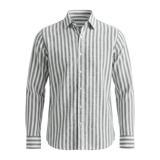 Gestreiftes Leinenhemd – Regular Fit