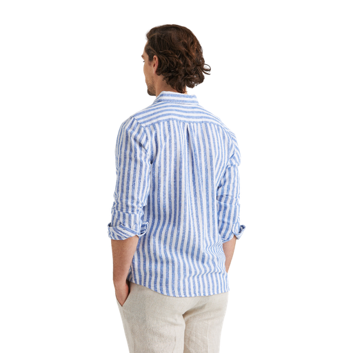 Randig linneskjorta – Regular Fit