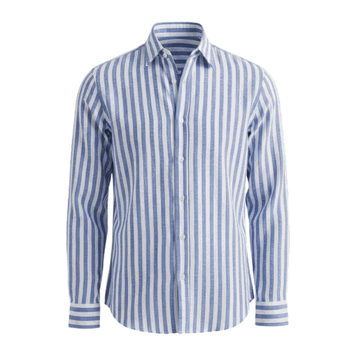 Randig linneskjorta – Regular Fit