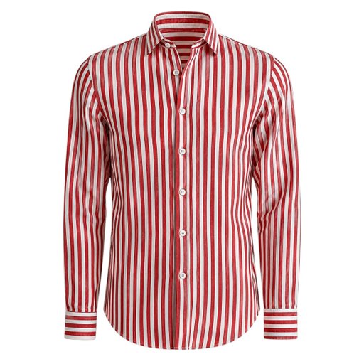 Randig linneskjorta – Regular Fit