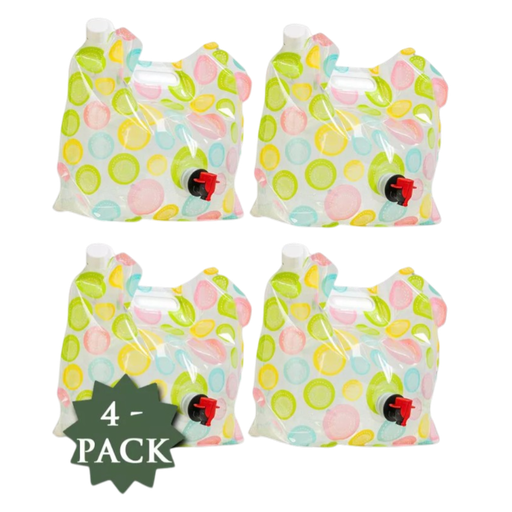 Wasserbeutel mit Zapfhahn - 8L, 4er-Pack