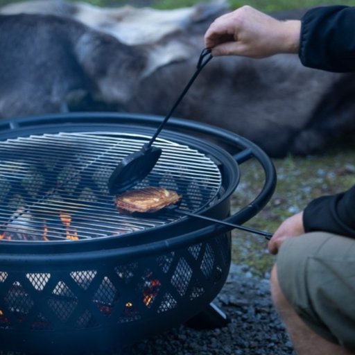 Feuerkorb Livingston – Outdoor-Feuerstelle mit Grillrost