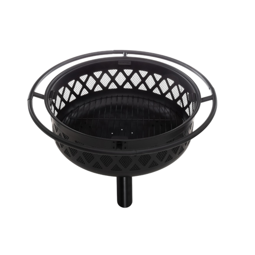 Feuerkorb Livingston – Outdoor-Feuerstelle mit Grillrost