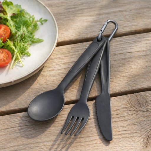 Campingbestick med karbinhake