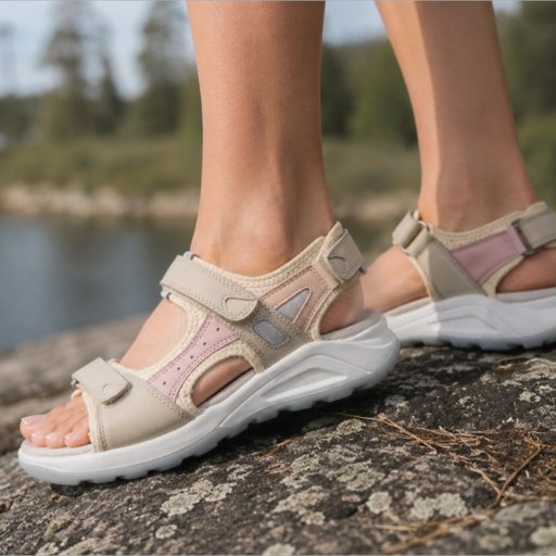 Skinnsandal med Kardborre