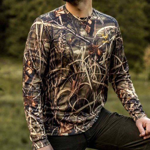 Langärmliges Camouflage-T-Shirt