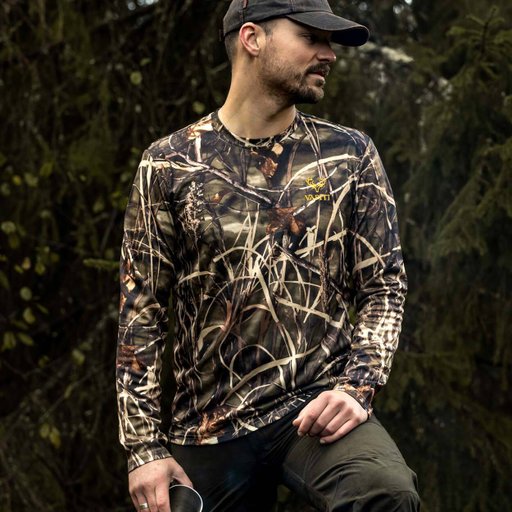 Langärmliges Camouflage-T-Shirt