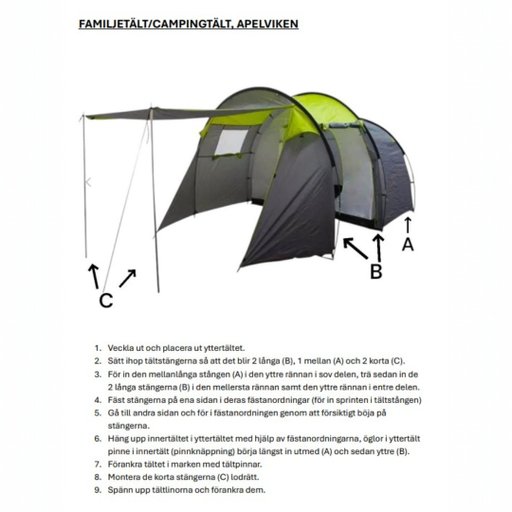 Familjetält / campingtält, Apelviken Familjetält / campingtält, Apelviken