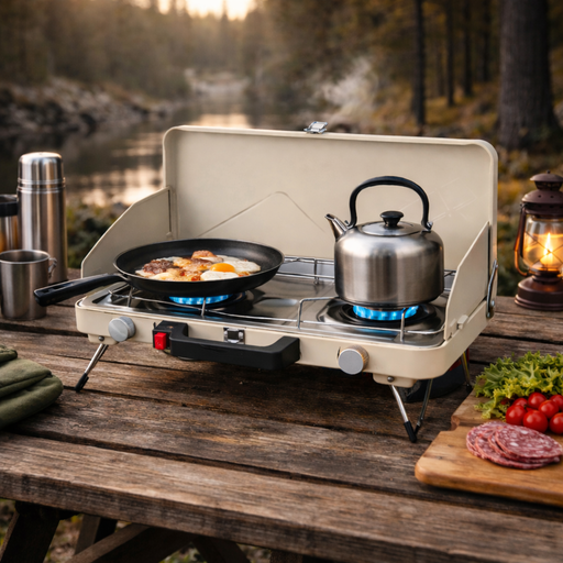 Portabelt campingkök – 2 brännare