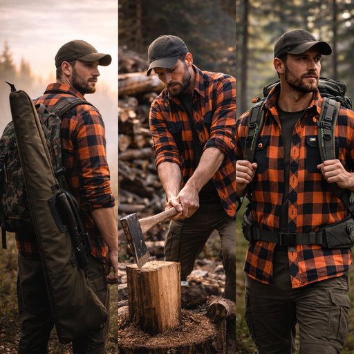 Vildmarksskjorta i flanell, P4H