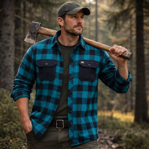 Vildmarksskjorta i flanell, P4H