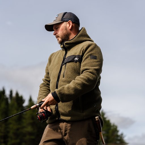 Men's Pile jacket with hood