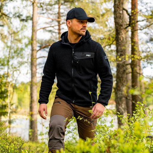 Men's Pile jacket with hood