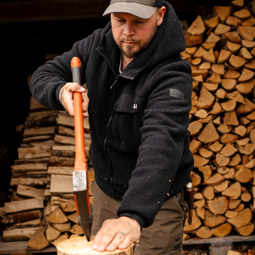 Men's Pile jacket with hood