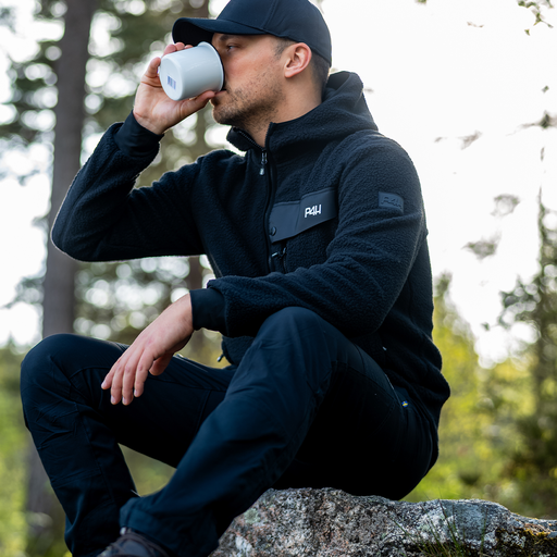 Men's Pile jacket with hood