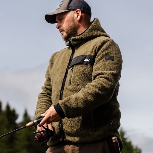 Men's Pile jacket with hood