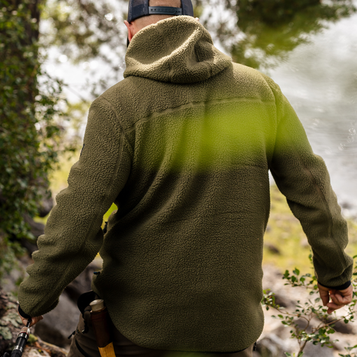 Men's Pile jacket with hood