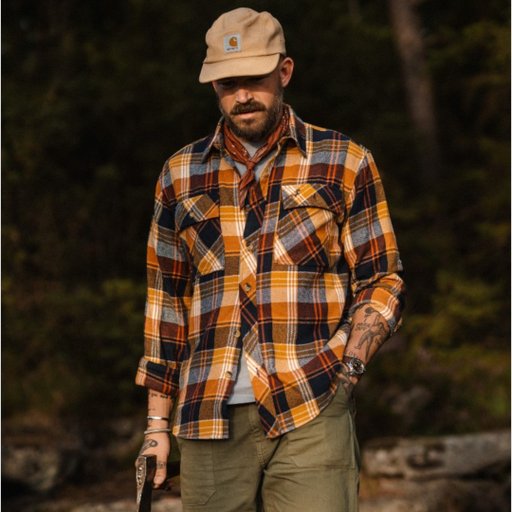 Men's robust flannel shirt