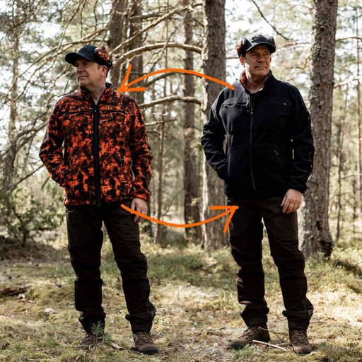 P4H Elite - Reversible Laminated Fleece Jacket - Orange/Camo P4H Elite - Reversible Laminated Fleece Jacket - Orange/Camo