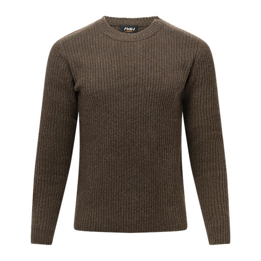 Lambswool sweater with reinforced elbows