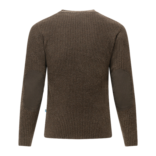 Lambswool sweater with reinforced elbows