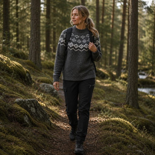 Patterned Knitted Sweater