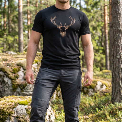 T-Shirt 3er-Pack 100% Baumwolle, Wildtiermotive