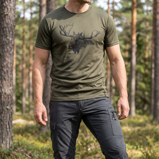 T-Shirt 3er-Pack 100% Baumwolle, Wildtiermotive
