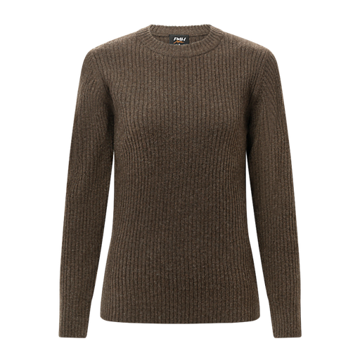 Lambswool sweater with reinforced elbows