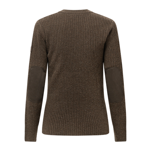 Lambswool sweater with reinforced elbows