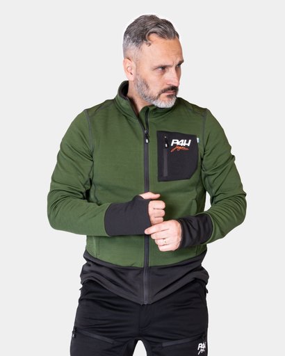 p4h powerfleece jacket green comb, herr