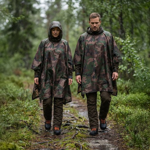 Regnkappa / Regnponcho, Camouflage