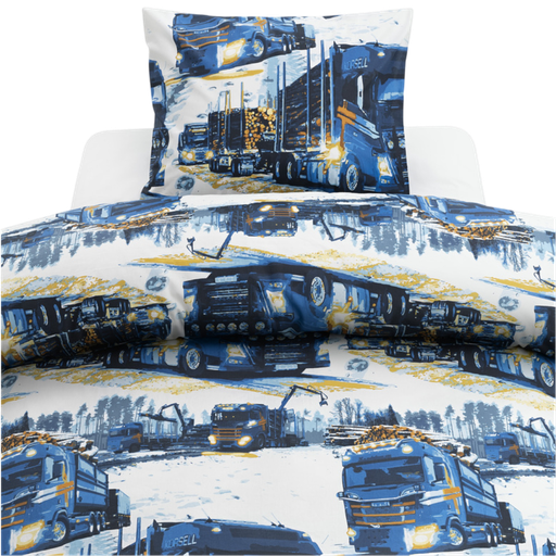 Bettwäsche-Set 2-teilig, Lastwagen – Marineblau Bettwäsche-Set 2-teilig, Lastwagen – Marineblau