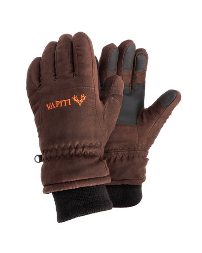 Gefütterte Jagdhandschuhe, Vapiti-Braun