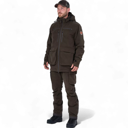 RECON XT – Hunting set, jacket and trousers with suspenders, Green, P4H