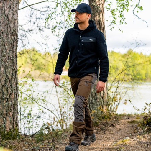 Men's Pile jacket with hood