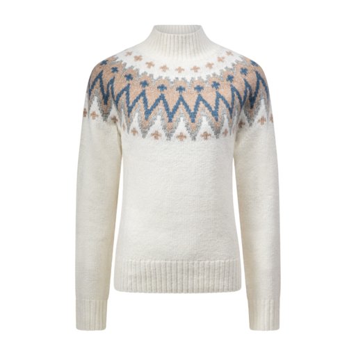 Stickad Mönstrad Tröja – Dam