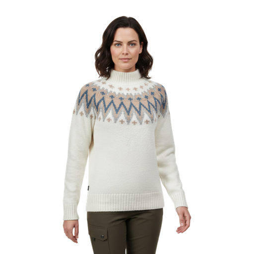 Stickad Mönstrad Tröja – Dam