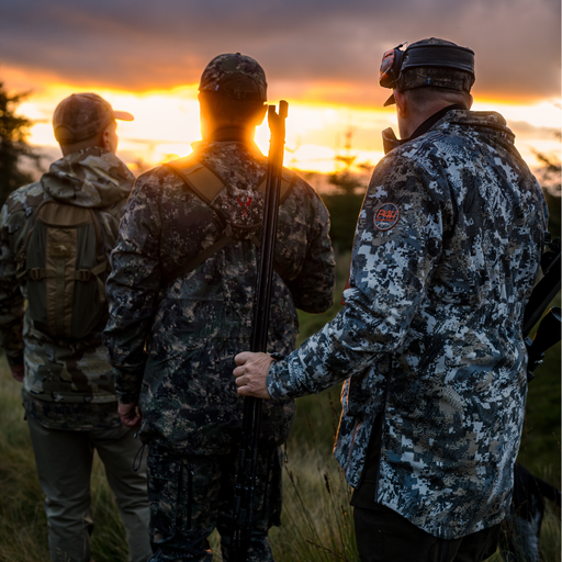 RECON XT – Hunting set, jacket and trousers with suspenders, Grey/Camo P4H