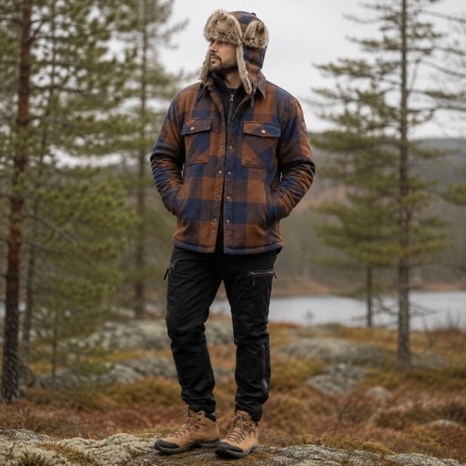 Matchande Timberset- Fleecejacka och Mössa