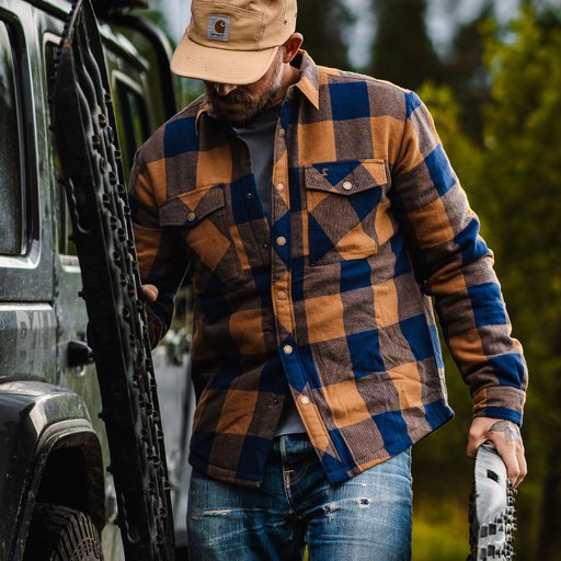 Wind-lined overshirt