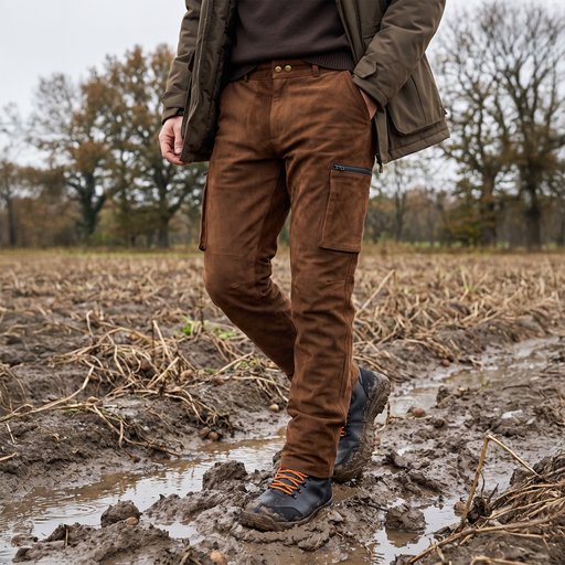 Boar hunting trousers / Dog handler trousers in leather, Jägarliv
