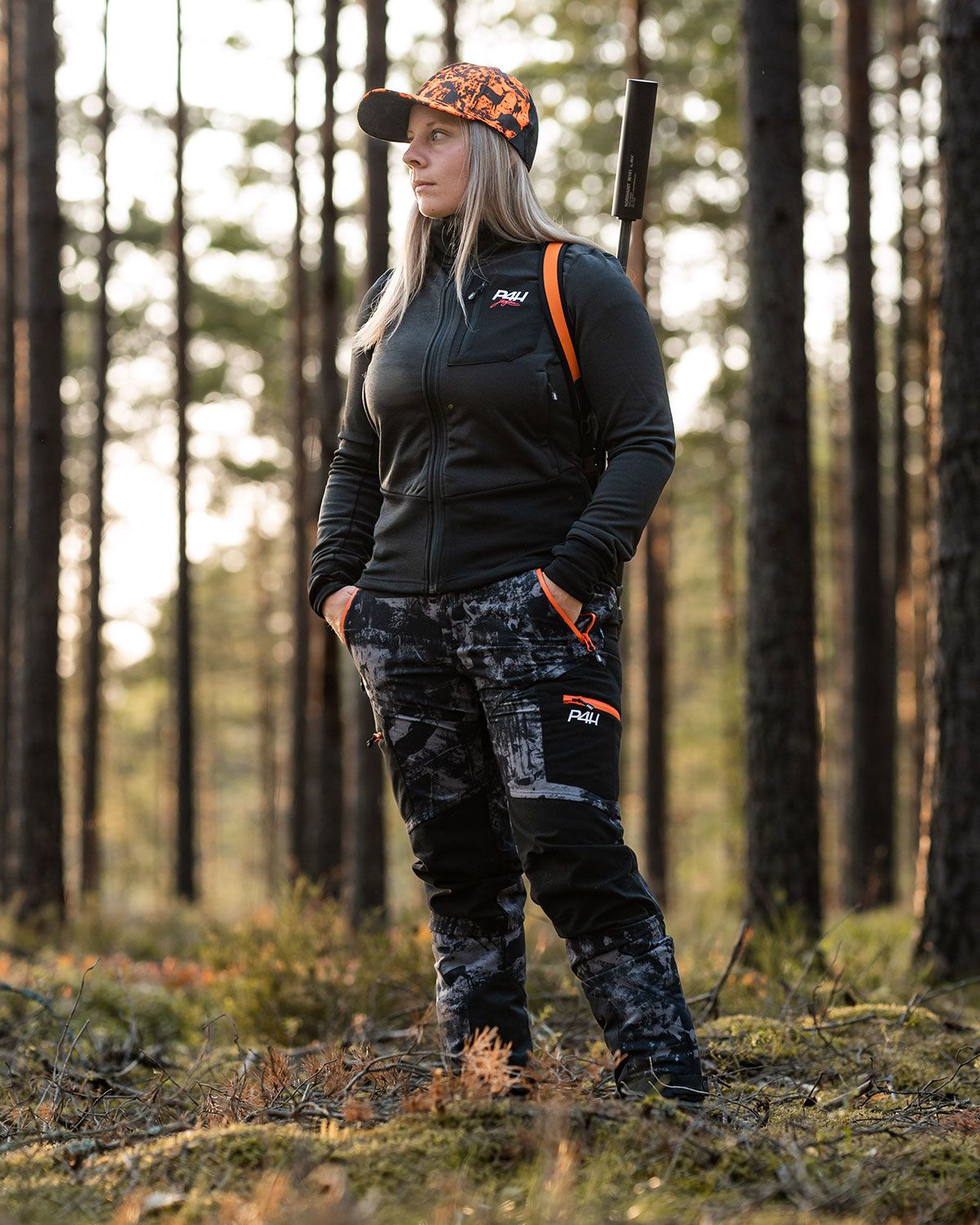 Jaktbyxor Camouflage Dam, Hunters Elite - Black Camo