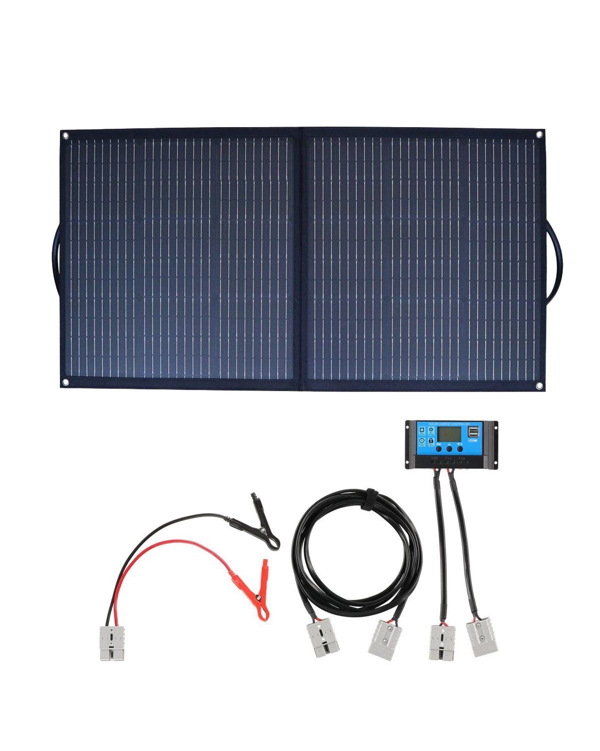 Vikbar Solpanel Med Kontrollenhet - 100W