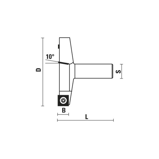 HW planingsverktyg SØ20x55 D100 B14 L80 Z3 Rotation hö