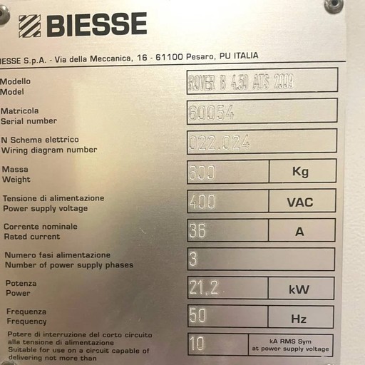 CNC-maskin Biesse Rover B 4.50 K4